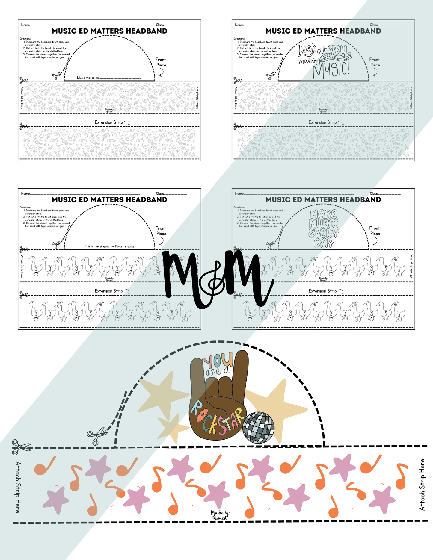 Music Ed Matters Headbands | Music Class Craft & Advocacy Activity DIGITAL DOWNLOAD
