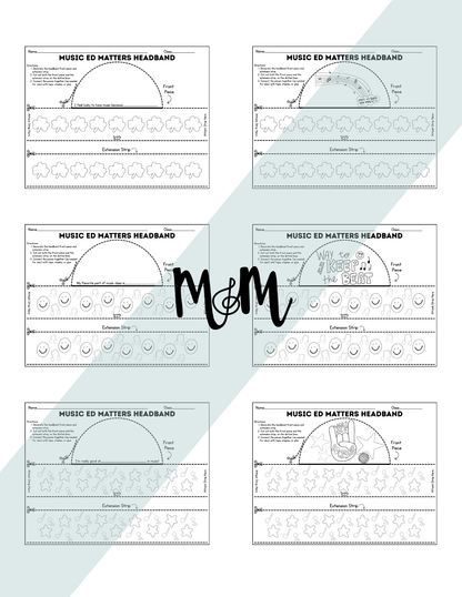 Music Ed Matters Headbands | Music Class Craft & Advocacy Activity DIGITAL DOWNLOAD
