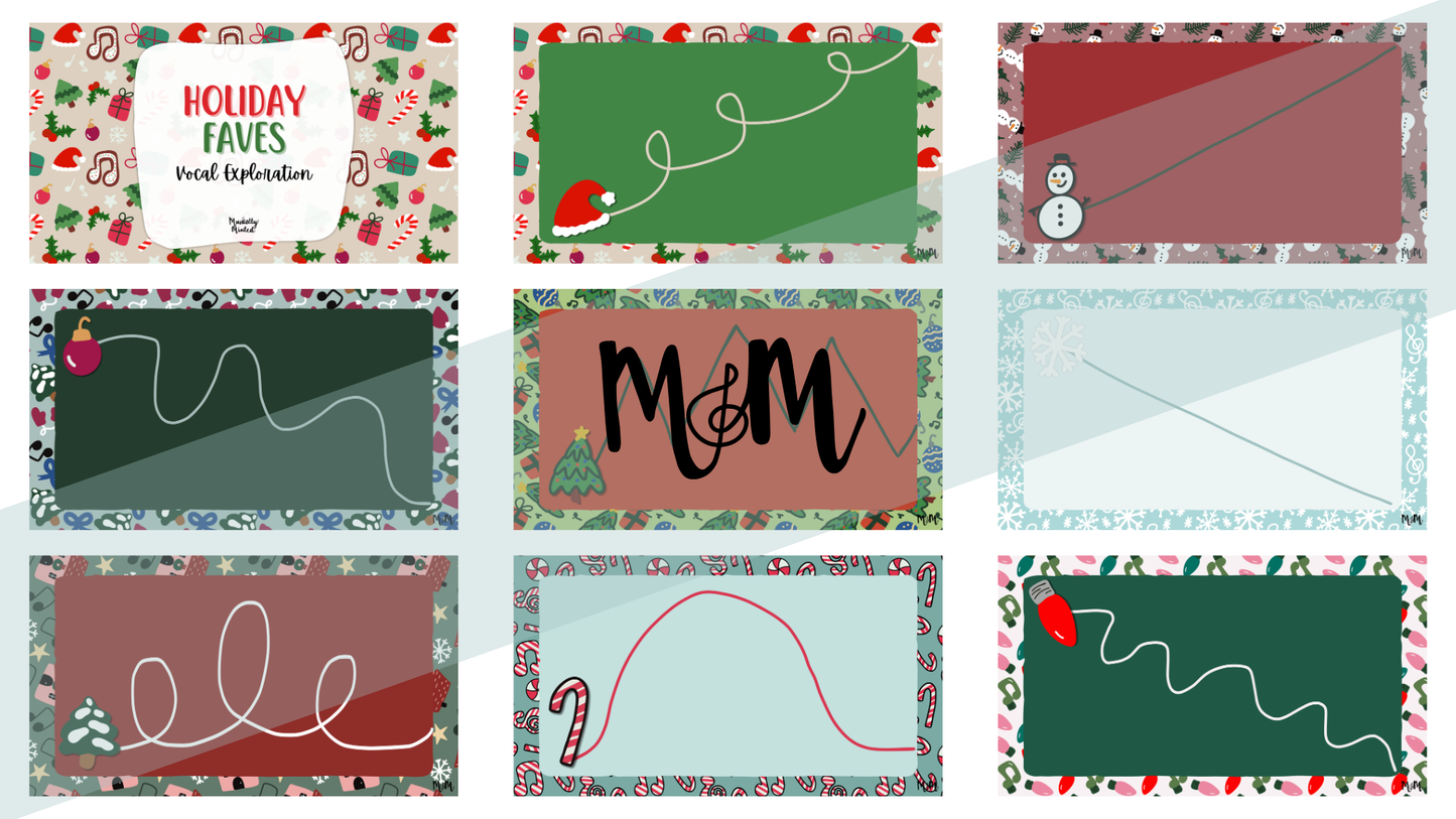 Holiday Faves Vocal Exploration Google Slides | Holiday Music Class Activity | Google Slides Presentation DIGITAL DOWNLOAD