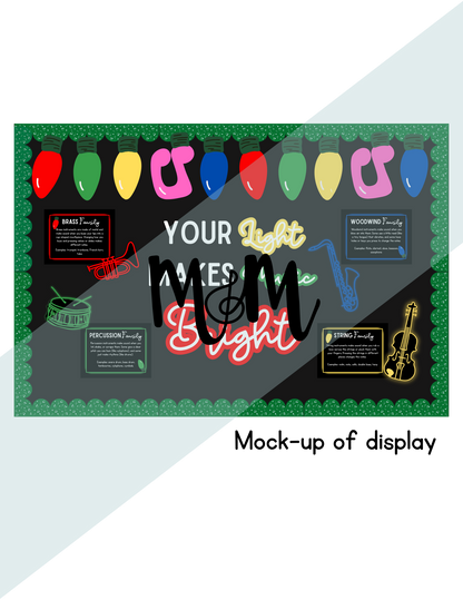 Holiday Lights | Interactive Bulletin Board and Instrument Family Activity | DIGITAL DOWNLOAD