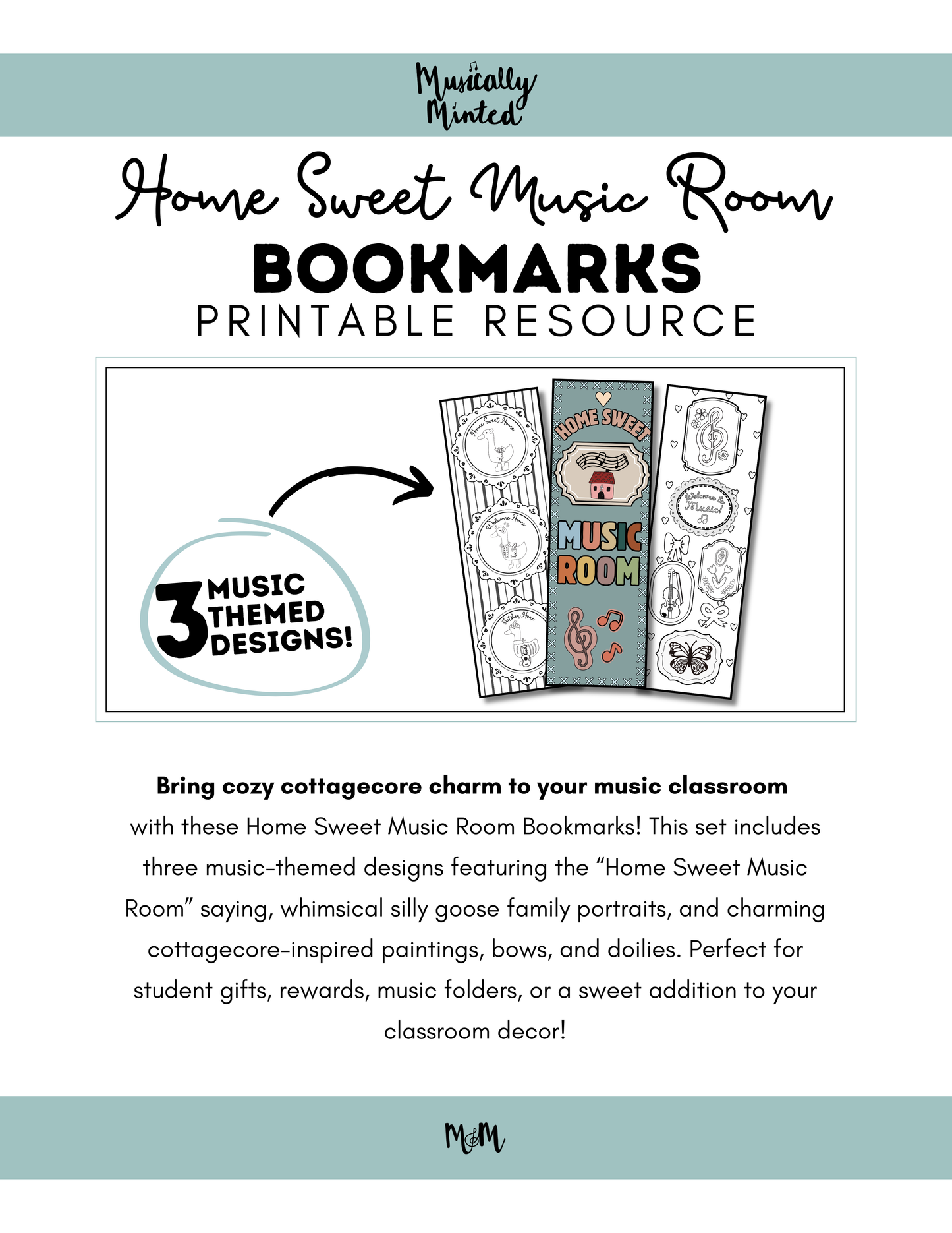 Home Sweet Music Room | Music Bookmarks | Printable Coloring Activity DIGITAL DOWNLOAD