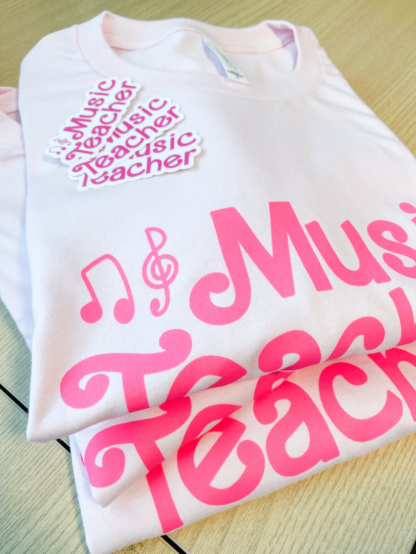 Pink Music Teacher T-Shirt