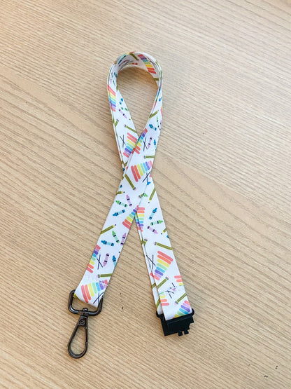 Music Room Essentials Colors Lanyard