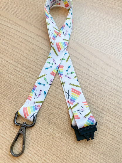 Music Room Essentials Colors Lanyard