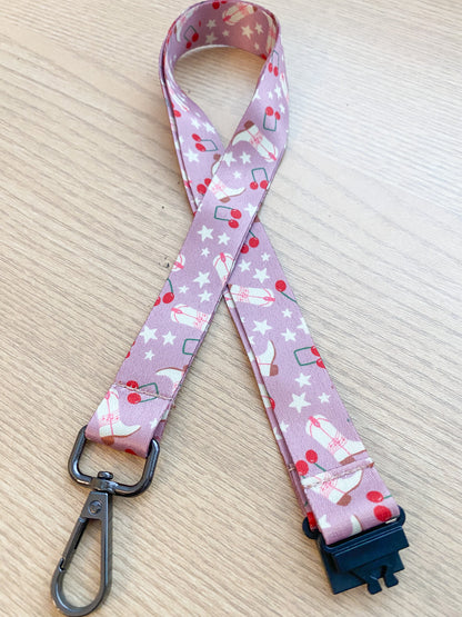 Pink Cowgirl Lanyard