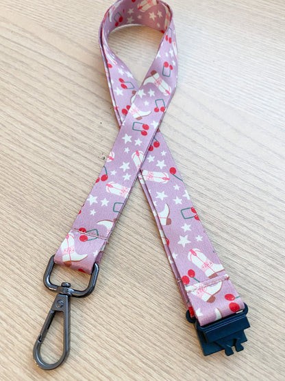 Pink Cowgirl Lanyard