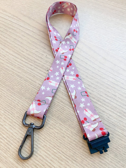 Pink Cowgirl Lanyard