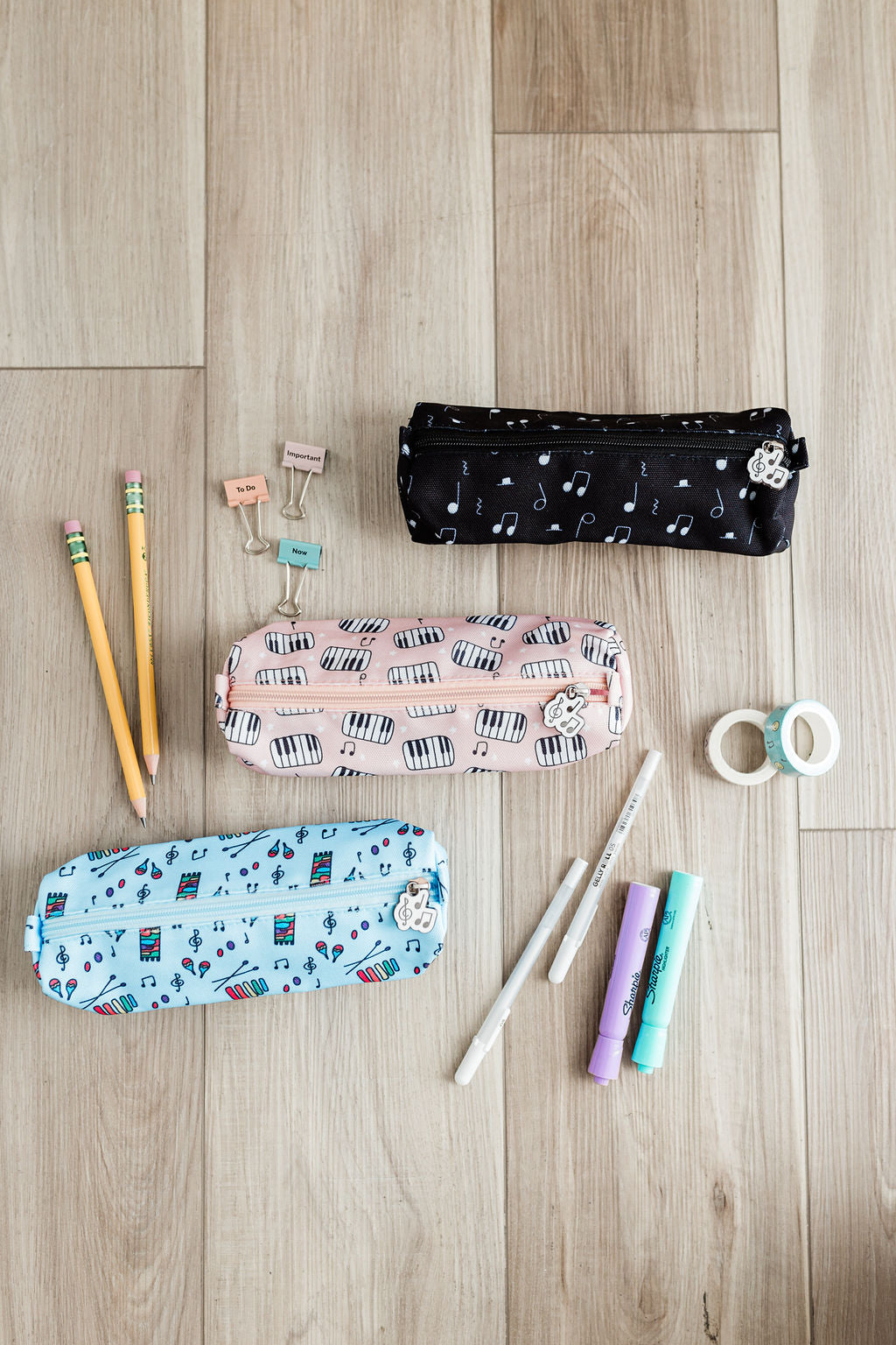 Pink Pianos Pencil Pouch