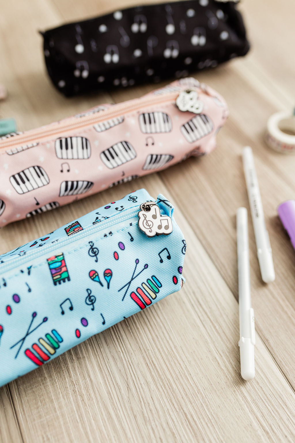 Pink Pianos Pencil Pouch