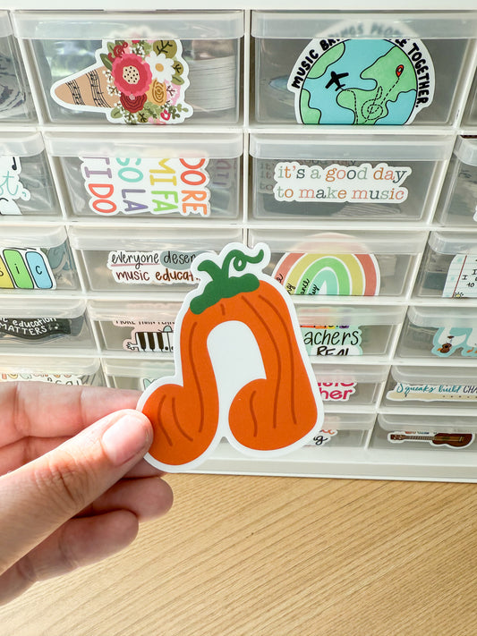 Pumpkin Notes Sticker