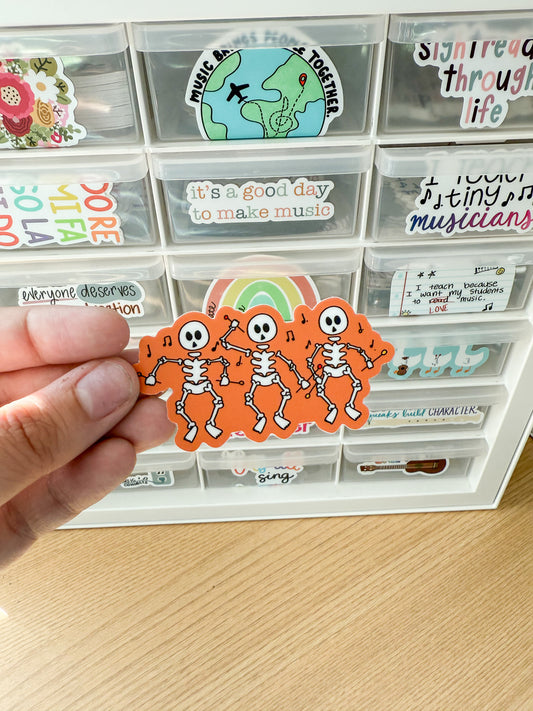 Marimba Skeletons Sticker
