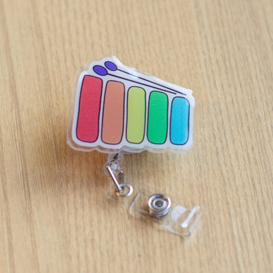 Rainbow Xylophone Badge Reel