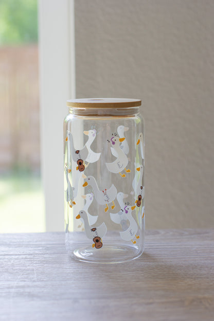 Silly Goose Glass Can