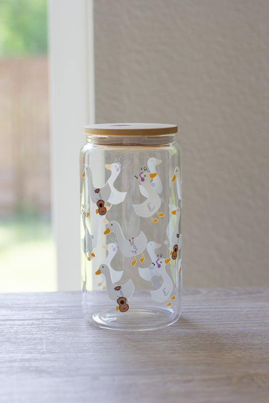 Silly Goose Glass Can