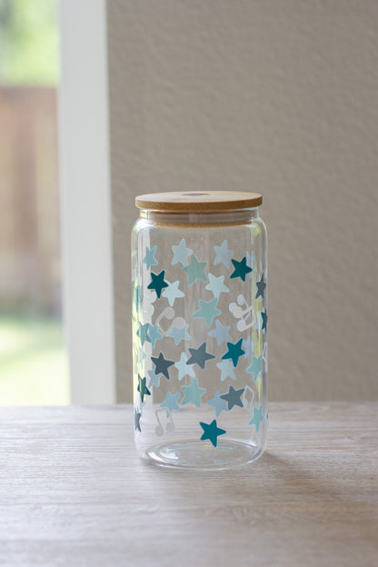 Midnight Stars Glass Can