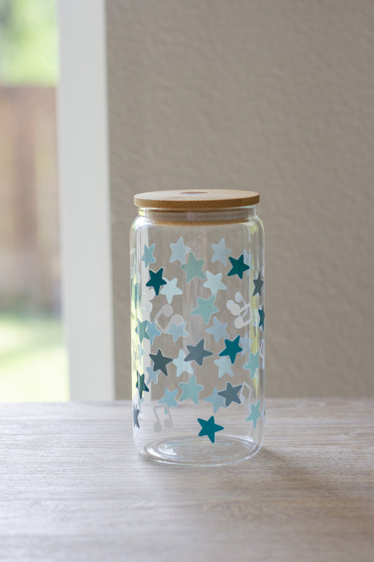Midnight Stars Glass Can
