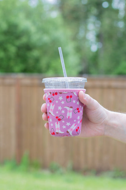 Pink Cowgirl Coffee Coozie