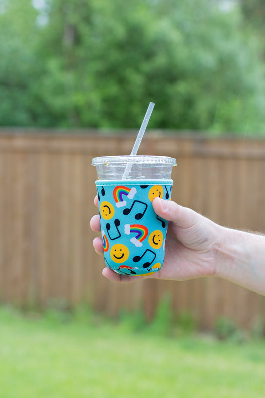 Happy Rainbow Coffee Coozie