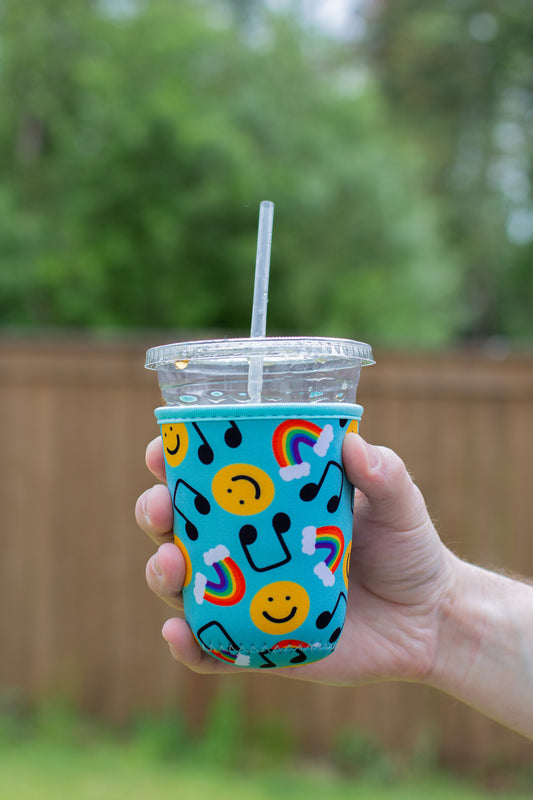 Happy Rainbow Coffee Coozie