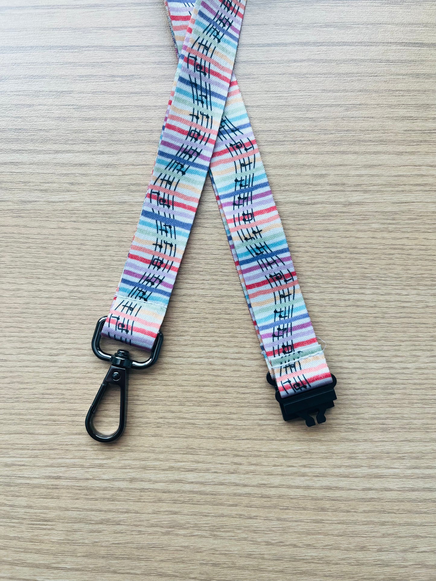 Rainbow Stripes Lanyard