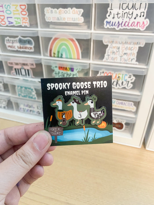 Spooky Goose Trio Enamel Pin