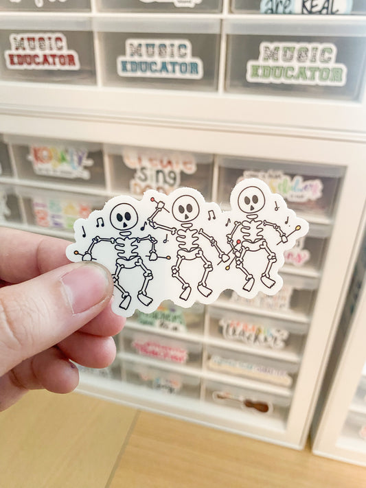 Marimba Skeletons Sticker