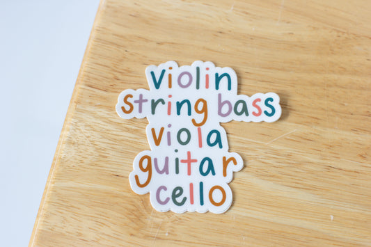 String Instruments Sticker