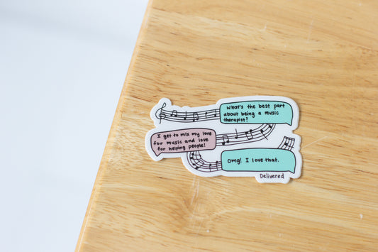 Music Therapist Text Conversation Sticker