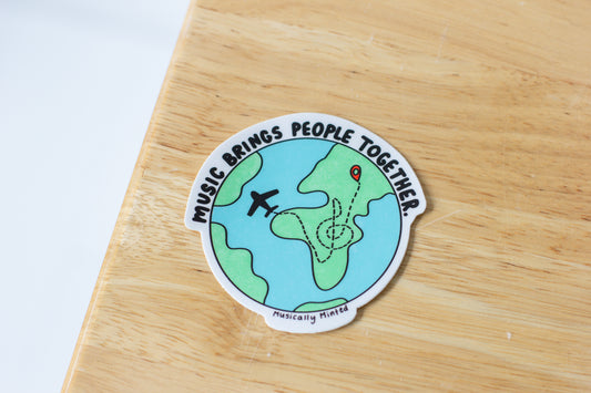 Music Brings People Together Sticker