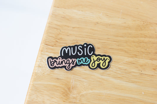 Music Brings Me Joy Sticker