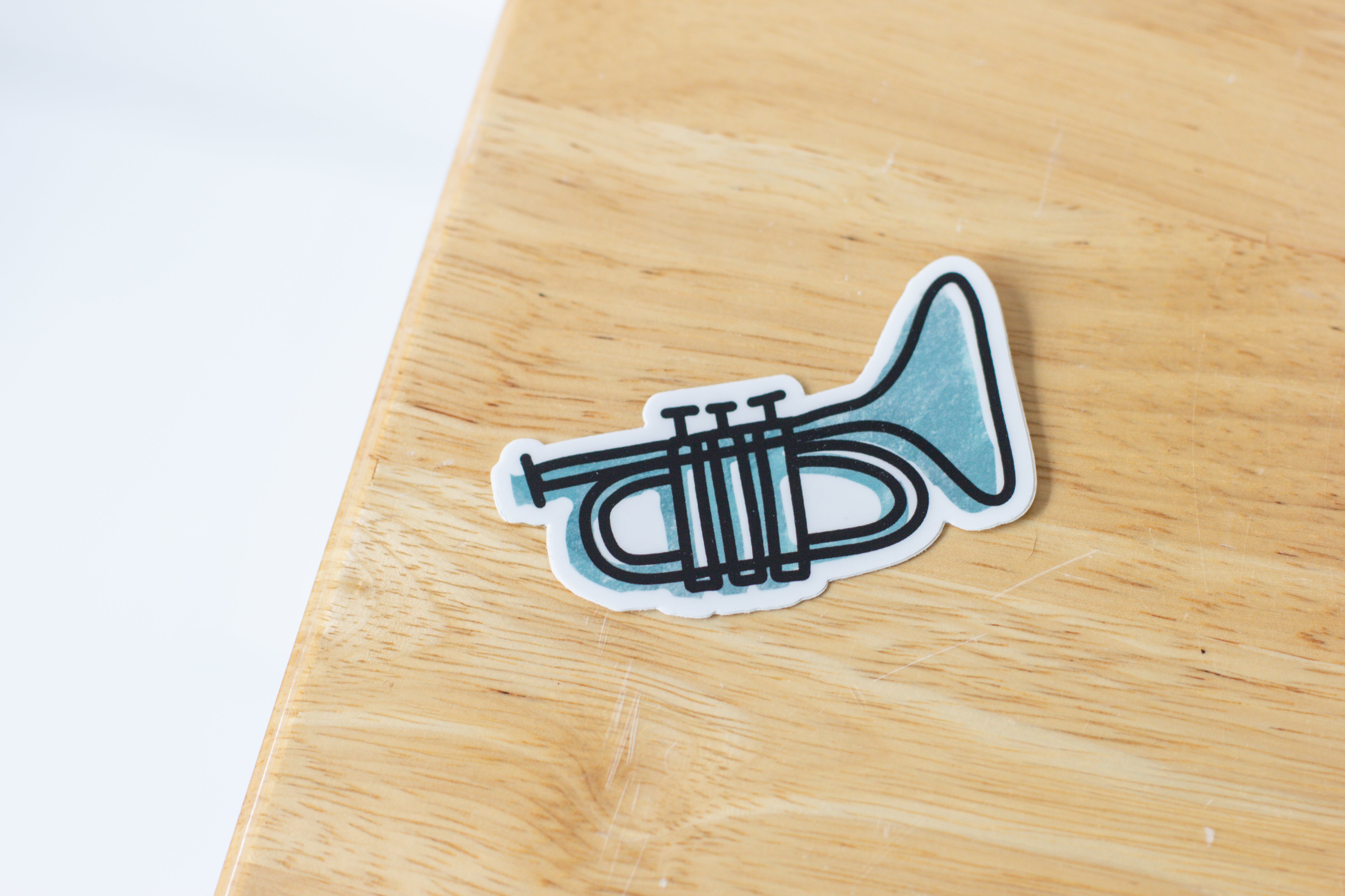 Silver Trumpet Sticker Instrumental Collection – Musically Minted