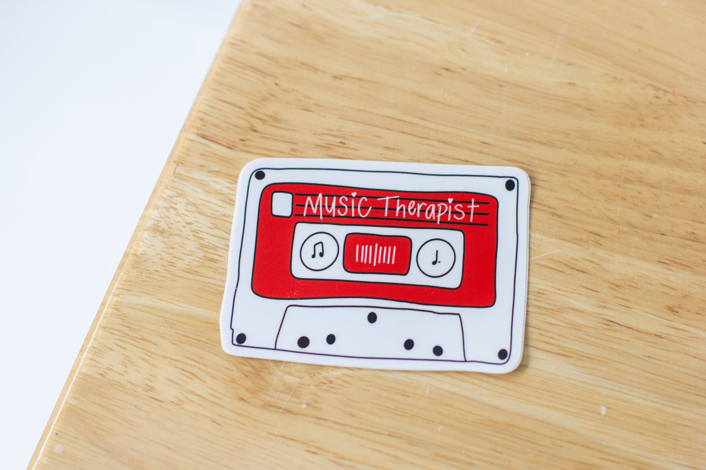 Music Therapist Cassette Tape Sticker
