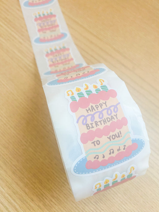 Birthday Sticker Roll