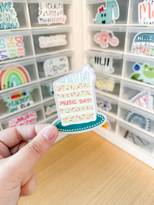 Music Day Cake Sticker