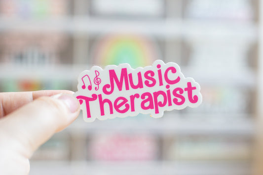 Pink Music Therapist Sticker
