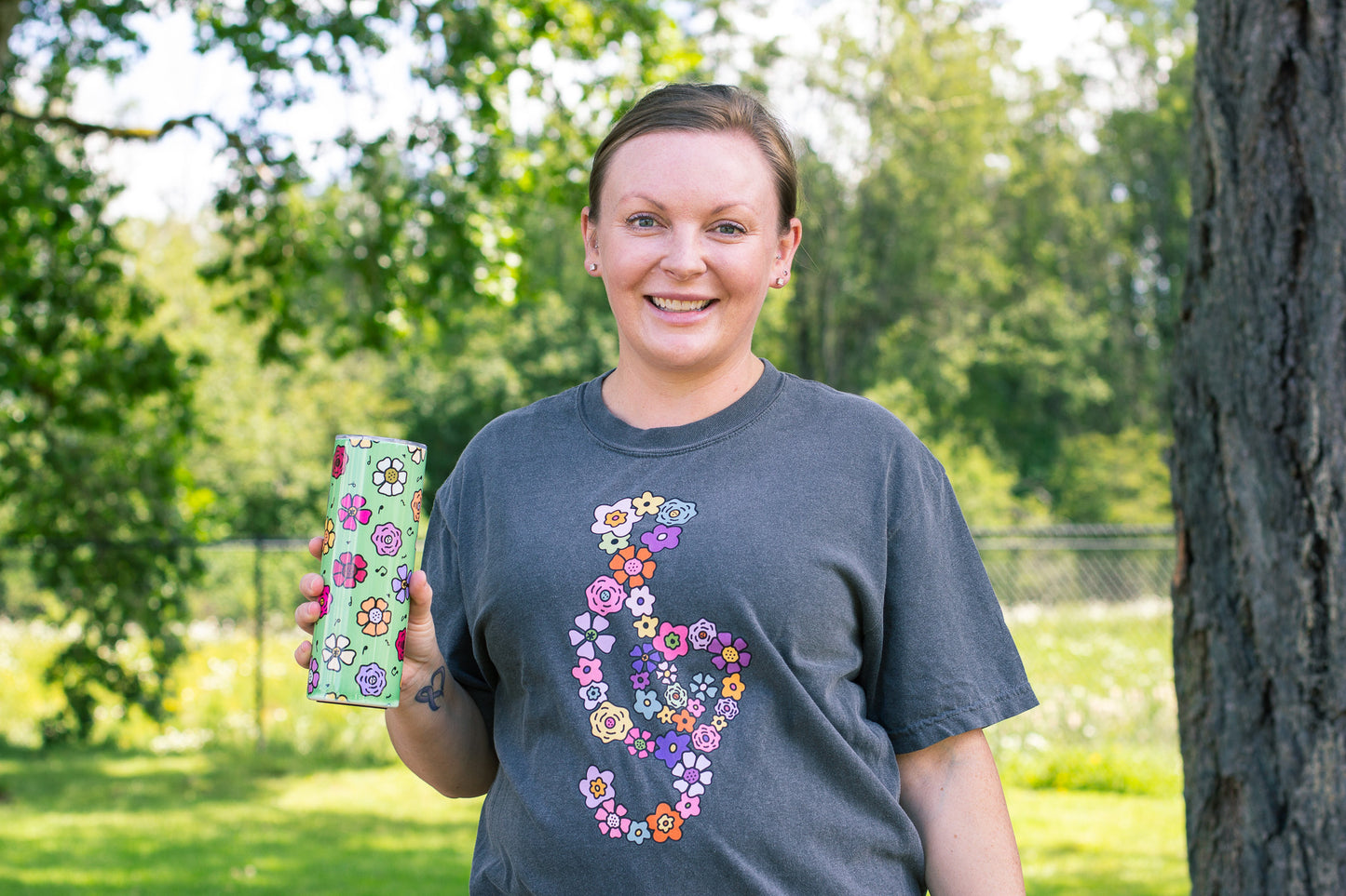 Treble Clef Flower T-Shirt