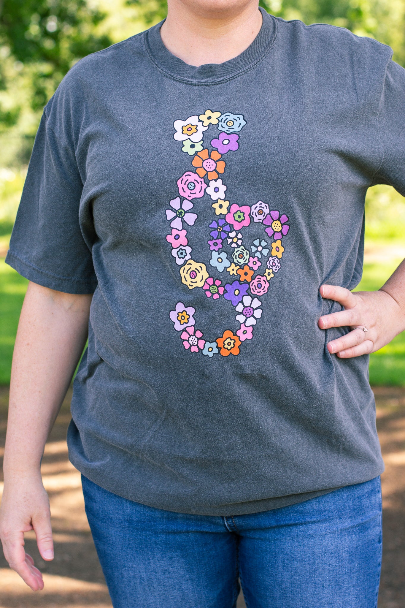 Treble Clef Flower T-Shirt