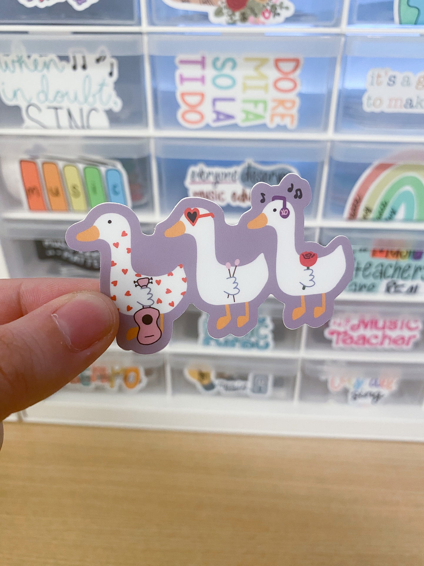 Lovely Goose Trio Sticker