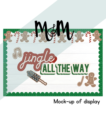Jingle All the Way | Holiday Music Bulletin Board Set DIGITAL DOWNLOAD