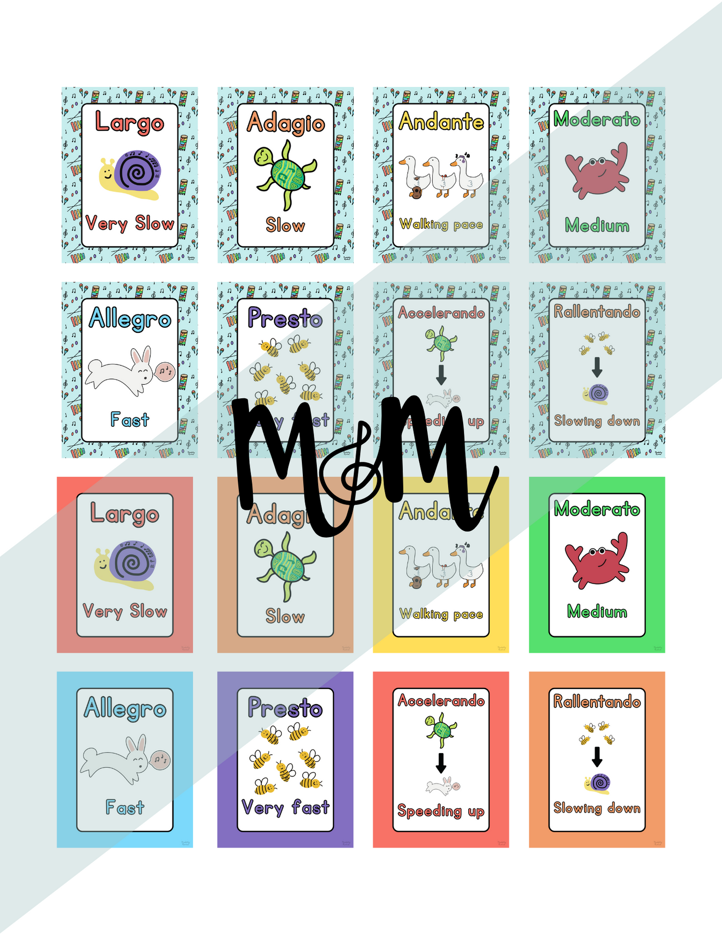 Elementary Instruments: Tempo Posters DIGITAL DOWNLOAD