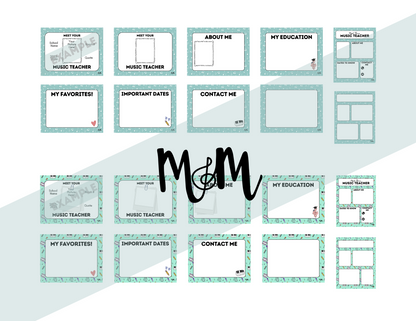 Welcome Back to Music: Editable Meet the Music Teacher Presentation and Handout DIGITAL DOWNLOAD