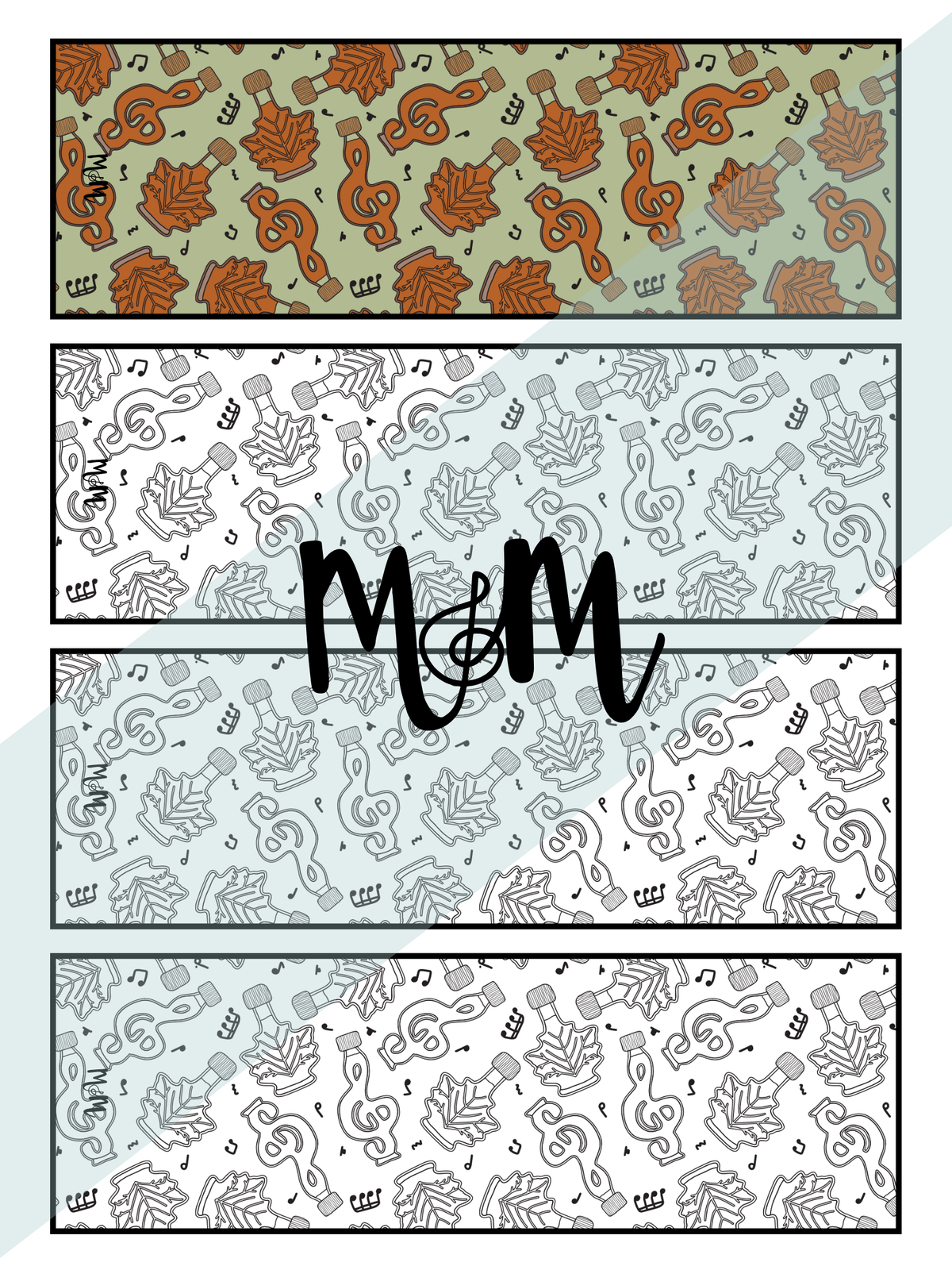 Maple Syrup Music | Music Bookmarks | Printable Coloring Activity DIGITAL DOWNLOAD