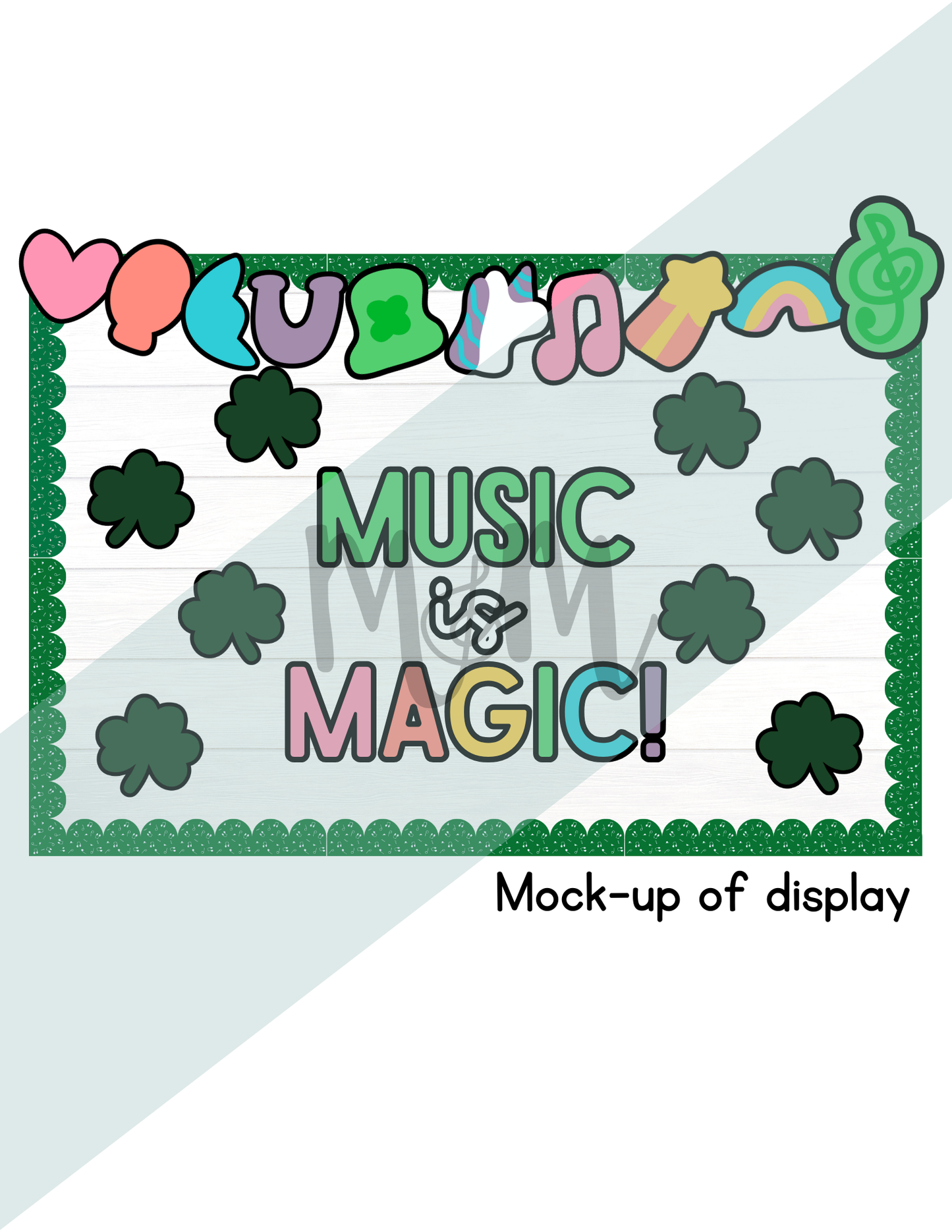 Music is Magic| Music Bulletin Board and St. Patrick's Day Rhythm Activity DIGITAL DOWNLOAD (Copy)