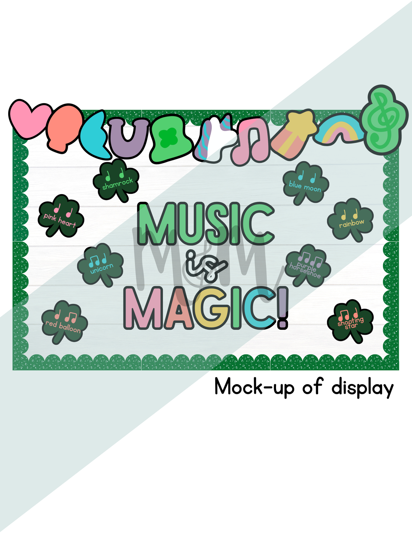 Music is Magic| Music Bulletin Board and St. Patrick's Day Rhythm Activity DIGITAL DOWNLOAD (Copy)