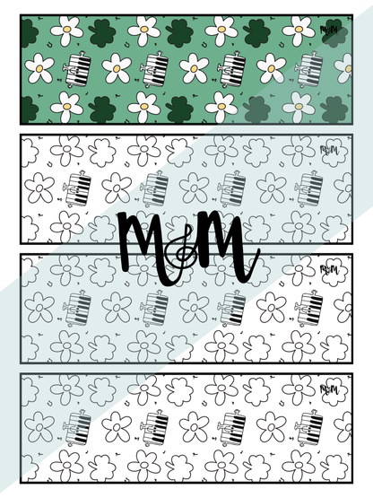 March Magic | Music Bookmarks | Printable Coloring Activity DIGITAL DOWNLOAD