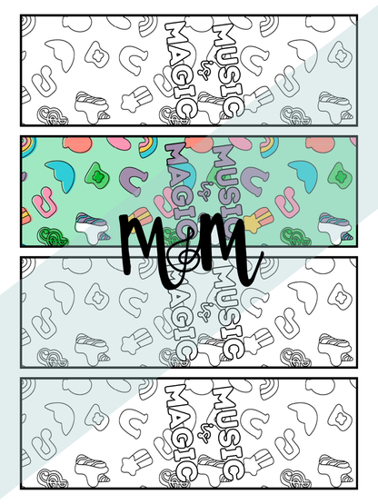 March Magic | Music Bookmarks | Printable Coloring Activity DIGITAL DOWNLOAD