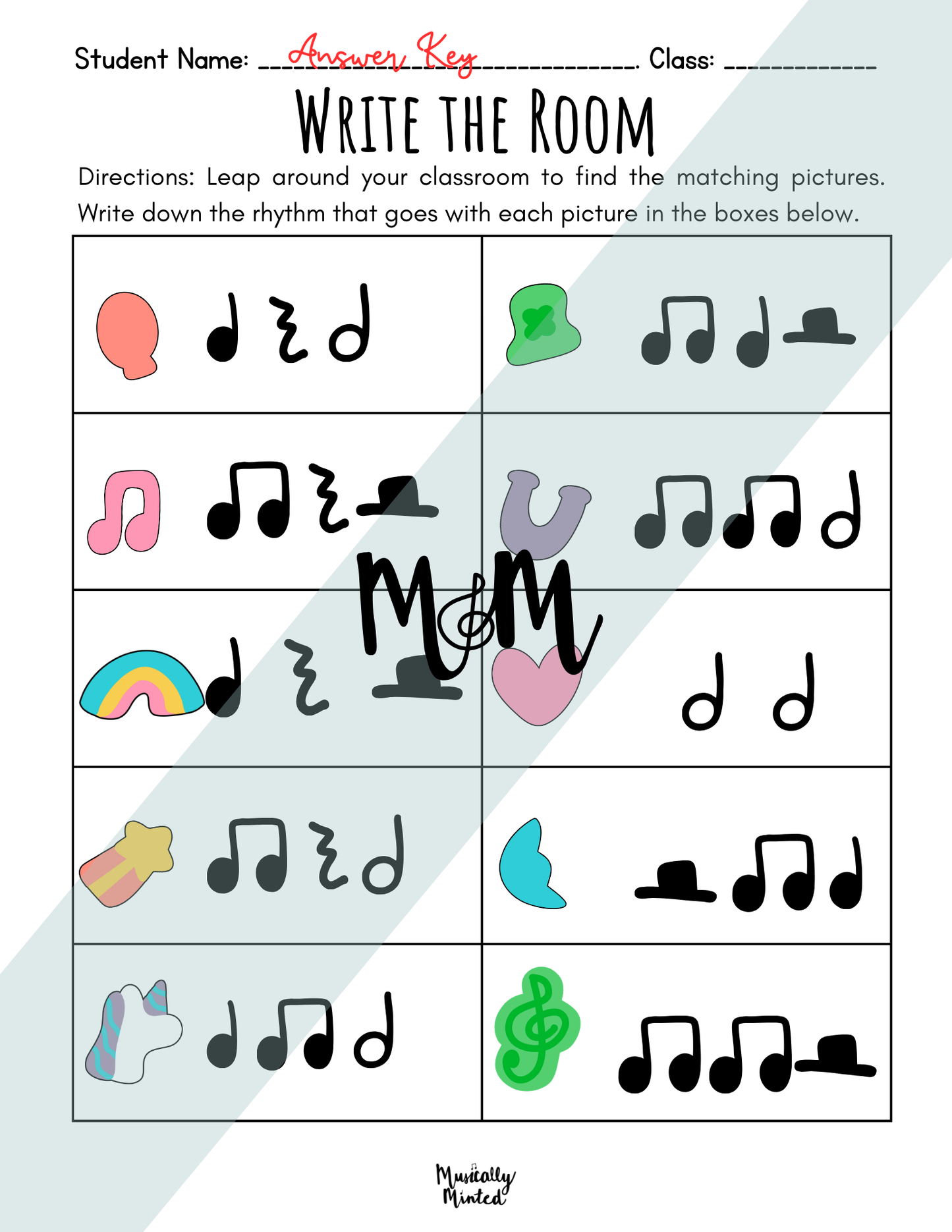March Magic | Write the Room | Level 2 | St. Patricks Day Rhythm Activity DIGITAL DOWNLOAD