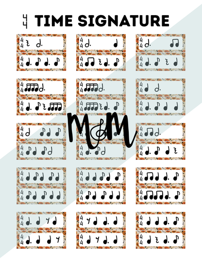 Halloween: Mark the Grave | Time Signature | Printable Rhythm Cards and Worksheet DIGITAL DOWNLOAD