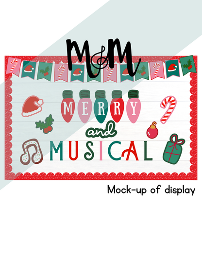 Merry and Musical | Holiday Display | Holiday Bulletin Board Set DIGITAL DOWNLOAD