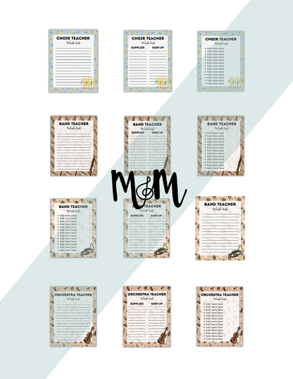 Music Teacher Editable Classroom Wishlist | Digital and Print for Back to School DIGITAL RESOURCE